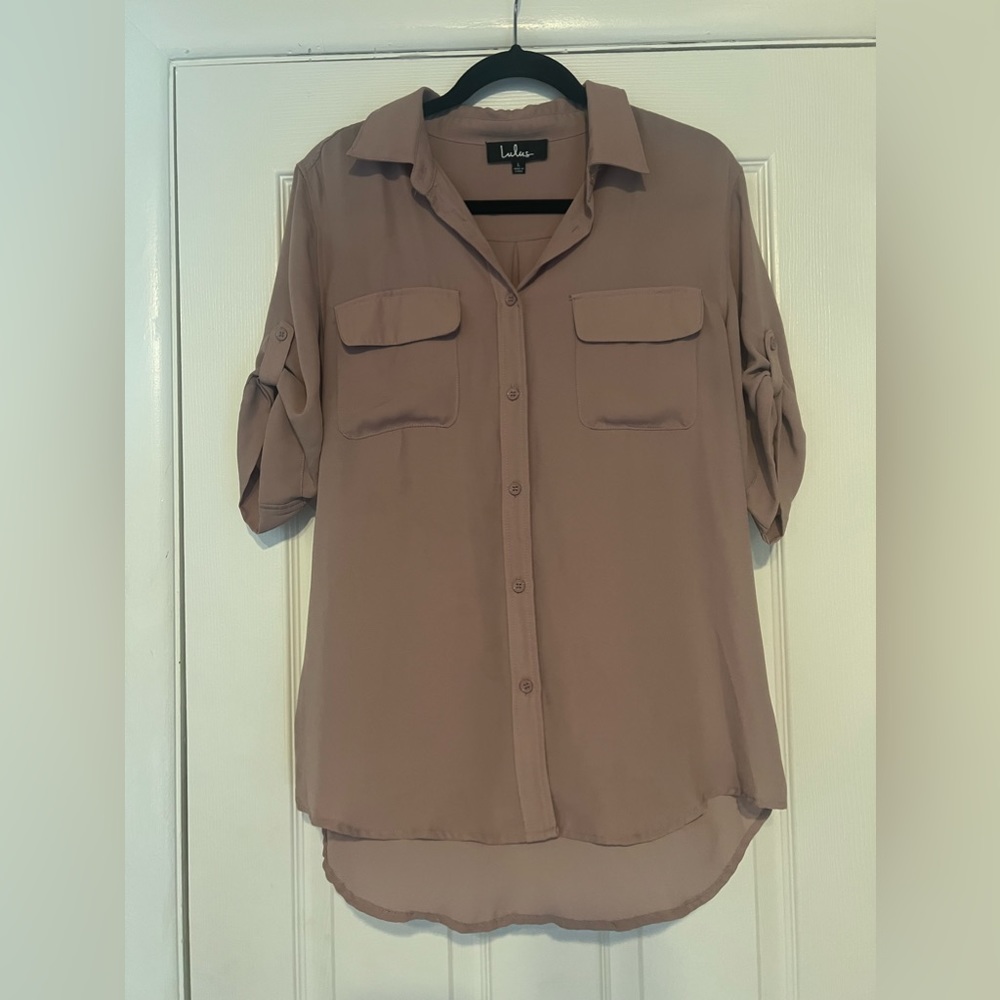Best of friends mauve button up top from Lulus. Size Large barely worn